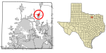 Denton County Texas Incorporated Areas Aubrey highlighted